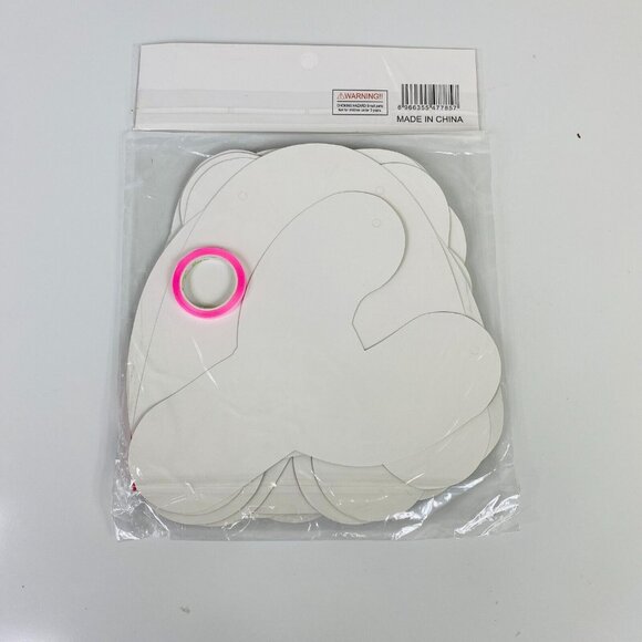 Kawaii Cat Happy Birthday Banner w/Pink String 7.5" x 7.5" - Picture 3 of 3